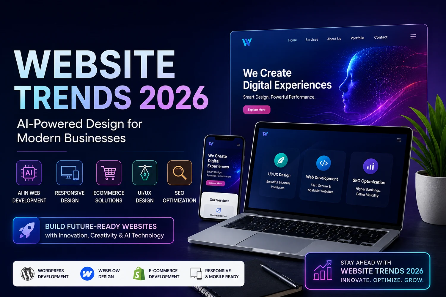 Website Trends 2026 : AI-Powered Design for Modern Businesses
