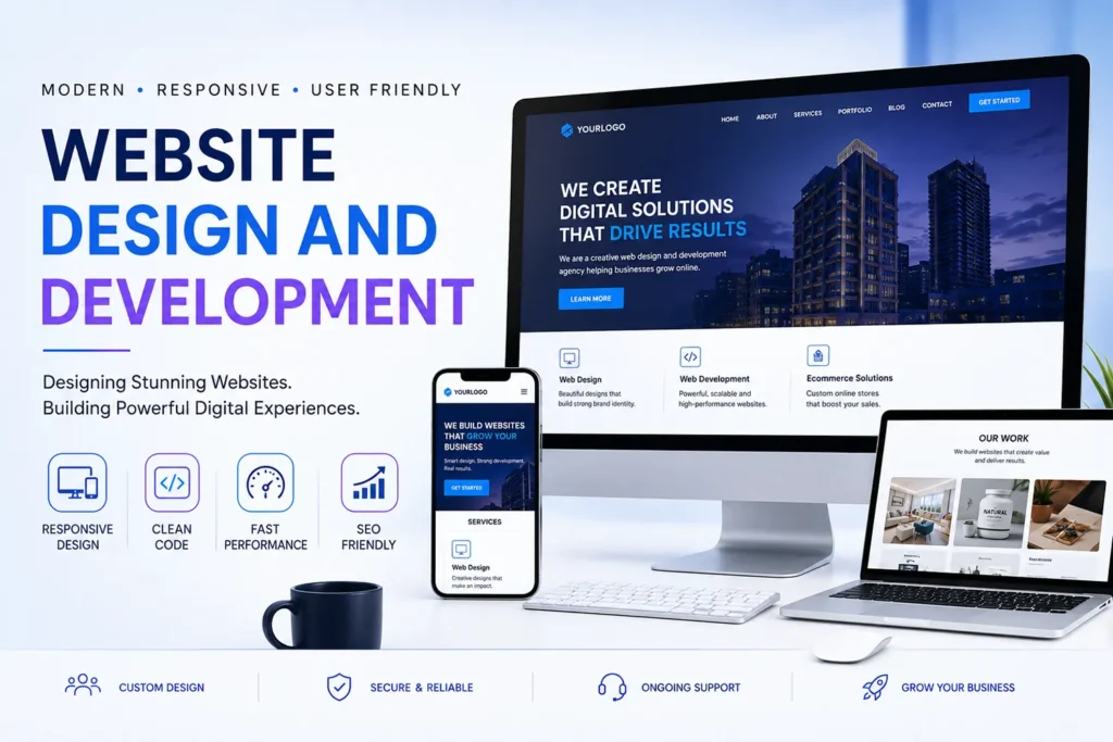 Website design and development process for modern responsive web design company